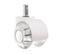 LLOOPK Ruedas giratorias, Ruedas seguras, polea de Goma, Rueda silenciosa, Ruedas for Muebles, for Silla Oficina, for(White-Dust Plate)