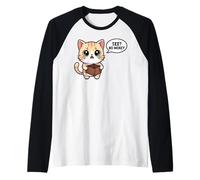 Llorando Gato Ver No Dinero Divertido Estudiante Rompi Camiseta Manga Raglan