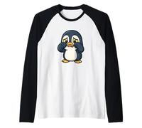 Llorando pingüino Dibujos Animados Divertido Lindo cocodrilo lágrimas Camiseta Manga Raglan