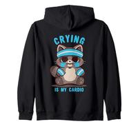 Llorar es mi Mapache Cardiovascular Sudadera con Capucha