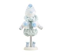 Llorens 1024922 Ropa para muñecas de 38 cm, Juego de Vestidos Azul y Blanco con suéter de Punto, Gorro, Bufanda y Body, Traje de muñecas, Accesorios para muñecas