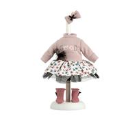Llorens 1025909 Ropa de muñeca para muñecas de 35 cm, juego de vestidos con tutú floral y lazo lindo, incluye calcetines y suéter, accesorios para muñecas