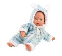 Llorens 1063305 - Muñeca con Ojos Azules y Cuerpo Suave, Incluye Traje Azul y Chupete, 32 cm