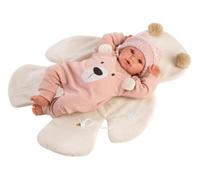 Llorens Llorens-63644 Muñeco RN Recien Nacida Llorona 36 Cm Osito Rosa Tacto Suave 40 Cm, Multicolor (63644)