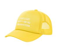 Lloro Mucho, Pero Soy Muy productiva. Gorra de Camionero, Divertida Gorra de béisbol de Malla para Mujer y Hombre, para veran