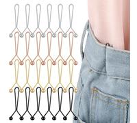 LLOUSSAK 24 unidades de pantalones ajustadores de cintura, clips para hacer que los pantalones se ajusten sin coser, pasadores de cintura ajustables, para vestidos de falda, reductores de pantalones