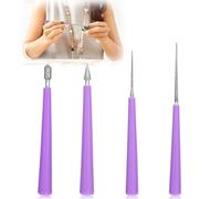 LLOUSSAK Juego de 4 escariadores de perlas con punta de diamante, escariador de perlas de cristal, ampliador de agujeros para la fabricación de joyas, accesorios para herramientas de joyería,