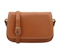 Lloyd Baker AMRITSAR - Bolso cruzado de piel auténtica, bolso de hombro suave con correa ajustable, tamaño pequeño compacto con múltiples compartimentos, coñac, One Size