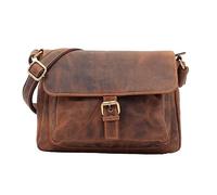 Lloyd Baker ANAND - Bolsa de trabajo mediana de piel auténtica de aspecto vintage, unisex, para negocios, trabajo, con compartimentos con cremallera, perfecta para profesionales y viajeros, marrón