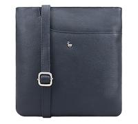 Lloyd Baker KANATAL - Bolso cruzado de piel auténtica, bolso de hombro suave con correa ajustable, bolsa delgada para teléfono, tamaño compacto con bolsillo frontal deslizante, gris, One Size