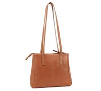 Lloyd Baker London - HAMPI - Bolso de mano de piel auténtica con cremallera, bolso largo con correa para el hombro, bolso elegante de piel para mujer, bolso de hombro con cremallera, coñac, 30