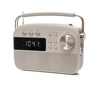 Lloytron Radio Am/FM portátil Recargable Digital LCD de 2 Bandas + MP3 a través de USB o Tarjeta SD + MusicStream - Marfil - N6407WH