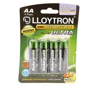 Lloytron Recargables Marca Modelo Rechargeable Accuultra AA Ni-MH Batteries 2700mAh - 4 Pack