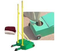 LLOZoo Juego de Red de bádminton de Alta Resistencia, Altura: 1,55 m, Ancho del Tubo de Acero: 38 mm, con Base rellenable (60-70 kg), con Rodillo con Bloqueo + Tensor de Alambre metálico,A