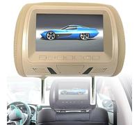 LLOZoo Pantalla para reposacabezas Universal de 7 Pulgadas, 2 Unidades, con Control Remoto USB/SD+, Pantalla LCD, 7 Idiomas a Elegir, para Reproductor de DVD y Videojuegos.,A