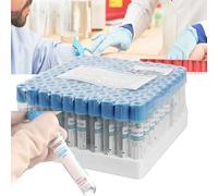 LLOZoo Tubos desechables de presión negativa al vacío,tubo de extracción de sangre al vacío de laboratorio,tubos de extracción de sangre con anticoagulante de citrato de sodio 1:9, plástico,2ml