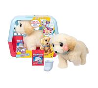 LLP Little Live Pets Ouchies Cooper, Perrito Retriever | Cura a tu perrito como un veterinario, haz una escayola de verdad; transportín y +50 sonidos