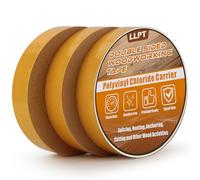 LLPT Cinta Adhesiva de Doble Cara 25.4MM x 27M x 0,22MM Paquete de 3 Cintas Cinta Carpintería Doble Cara para Carpintero Extraíble Sin Residuos para Plantilla de Madera (WT1090Y3)