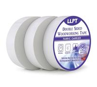 LLPT Cinta Adhesiva de Doble Cara 38MM x 27M x 0,3MM Paquete de 3 Cintas Cinta Carpintería Doble Cara para Carpintero Extraíble Sin Residuos para Plantilla de Madera (WT1590W3)