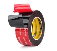 LLPT Cinta Adhesiva de Doble Cara Montaje Resistente 51MM*5.5M Cinta de espuma negra impermeable Correas colgantes para marco de fotos para carteles decoración del hogar cajas de uñas (G595250mm)