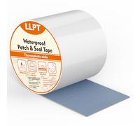 LLPT Cinta Adhesiva Impermeable | Cinta de Sellado | Cinta de Reparación | para Sellar Costuras de Techo,Tubería y Reparación fugas en Exteriore (PST62110WT4) | Blanco| 101 mm x 4 m