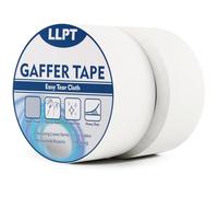 LLPT Cinta Adhesiva Resistente Blanco | Cinta de Aluminio Blanco |Cinta de Tela Resistente,Adhesiva e Impermeable | Para Reparar,Fijar,Reforzar y Sellar(PGT515P2WT) | 2 paquetes | 50 mm x 15 m