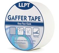LLPT Cinta Adhesiva Resistente Blanco | Cinta de Aluminio Blanco |Cinta de Tela Resistente,Adhesiva e Impermeable | Para Reparar,Fijar,Reforzar y Sellar(PGT532P1WT) | 50 mm x 32 m