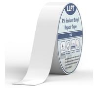 LLPT Cinta Butilo Autoadhesiva | Cinta Selladora RV | Cinta Impermeable Blanco | para Sellar Costuras de Techo,Caravana,Canalón,Tubería y reparación fugas en exteriore (SV62110WT2) | 51 mm x 15 m