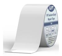 LLPT Cinta Butilo Autoadhesiva | Cinta Selladora RV | Cinta Impermeable Blanco | para Sellar Costuras de Techo,Caravana,Canalón,Tubería y reparación fugas en exteriore (SV62110WT4) | 101 mm x 15 m