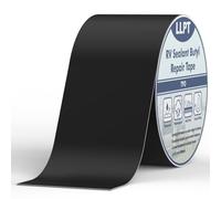 LLPT Cinta Butilo Autoadhesiva | Cinta Selladora RV | Cinta Impermeable Negro | para Sellar Costuras de Techo,Caravana,Canalón,Tubería y reparación fugas en exteriore (SV62110BK4) | 101 mm x 15 m