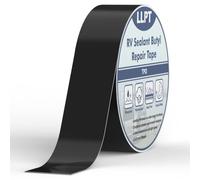 LLPT Cinta Butilo Autoadhesiva | Cinta Selladora RV | Cinta Impermeable Negro | para Sellar Costuras de Techo,Caravana,Canalón,Tubería y reparación fugas en exteriore (SV62110BK2) | 51 mm x 15 m
