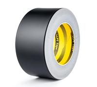 LLPT Cinta de Aluminio | Negro | 5cm x 50m | Adhesivo de Alta Temperatura | Trabajo Pesado Sellado de HVAC Cinta | para Conductos de Aire Frío y Caliente para Reparación de Tuberías de Metal (BF255)