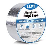 LLPT Cinta de Butilo de Aluminio | 5 cm x 5 m | Cinta Impermeable Sellado | para Tapajuntas de Techos Metálicos Reparación de Fugas en Canaletas de Ventanas y Techos de Autocaravanas (AB434)