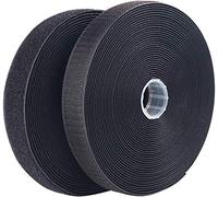 LLPT Cinta de gancho y bucle de nailon para coser 2,5 cm x 10 m cada rollo Cintas de gancho y bucle de alta resistencia para coser zapatos de bricolaje con bolsillo de cortina Ropa deportiva (negro)
