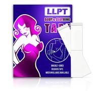 LLPT Cinta de Moda Cinta Doble Cara Ropa Cinta Pecho Sujetador Adhesivo 144 Piezas Transparente Medio, Suave con la piel Adecuada para Todos los Tonos de Piel (FTD12CR144)