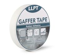LLPT Cinta Gaffer de Grado Profesional Blanca 25 mm x 15 m Mate No Reflectante Fácil de Rasgar Sin Residuos Cinta Gaffer Resistente para Cables Fotografía (PGT25WT)