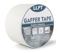 LLPT Cinta Gaffer de Grado Profesional Blanca 75 mm x 15 m Mate No Reflectante Fácil de Rasgar Sin Residuos Cinta Gaffer Resistente para Cables Fotografía (PGT76WT)