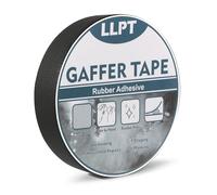 LLPT Cinta Gaffer de Grado Profesional Negra 25 mm x 15 m Mate No Reflectante Fácil de Rasgar Sin Residuos Cinta Gaffer Resistente para Cables Fotografía (PGT25BK)