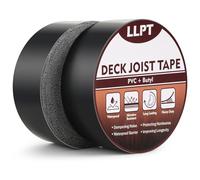 LLPT Cinta para Vigas para Terrazas | 2 Rollo | 50 mm x 15 m | Cinta Autosellante Resistente al Agua | para Cubiertas de Madera para Vigas de Vigas de Construcción de Cubiertas de Madera (JDT250P2)