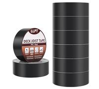 LLPT Cinta para Vigas para Terrazas | 8 Rollo | 50 mm x 15 m | Cinta Autosellante Resistente al Agua | para Cubiertas de Madera para Vigas de Vigas de Construcción de Cubiertas de Madera (JDT250P8)