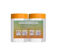 LLPT Cinta y Cortina Película de Enmascarar Pregrabada 2 Rollos 110 cm (Desplegada) x 33 m para Automática Protección Contra Pulverización Contra la Contaminación del Polvo (MFTO1133)