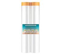 LLPT Cinta y Cortina Película de Enmascarar Pregrabada | 2 Rollos | 400 cm (Desplegada) x 20 m | Pared Automática Protección Contra Pulverización Contra la Contaminación del Polvo (MFT4002)