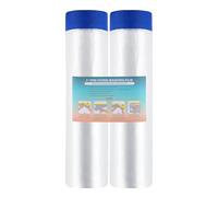 LLPT Cinta y cortina Película de enmascarar pregrabada | 200 cm (desplegada) x 20 m| Cada paquete de 2| de pared automática Protección contra pulverización contra la contaminación del polvo (MFTB2002)