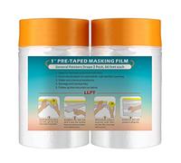 LLPT Cinta y cortina Película de enmascarar pregrabada 65 cm (desplegada) x 20 m Cada paquete de 2 de pared automática Protección contra pulverización contra la contaminación del polvo (MFT652)