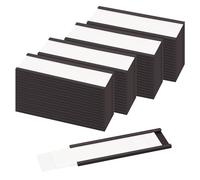LLPT Etiquetas Magnéticas 50pcs 25MM * 75MM Soportes Magnéticos Para Etiquetas Soportes Magnéticos Para Tarjetas De Datos Con Películas Protectoras, para Estantes de Meta Pizarra Blanca (MH2175)