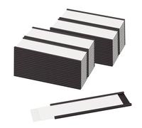 LLPT Etiquetas Magnéticas 50pcs 30MM * 100MM Soportes Magnéticos Para Etiquetas Soportes Magnéticos Para Tarjetas De Datos Con Películas Protectoras, para Estantes de Meta Pizarra Blanca (MH3150)