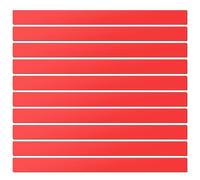 LLPT Etiquetas Magnéticas reescribibles 10 piezas Imán grabable en blanco Letreros magnéticos de limpieza reutilizables para pizarra blanca Color Rojo 5CM x 30CM (DMS21210RD)