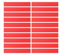 LLPT Etiquetas Magnéticas reescribibles 20 piezas Imán grabable en blanco Letreros magnéticos de limpieza reutilizables para pizarra blanca Color Rojo 2.5CM x 30CM (DMS11220RD)