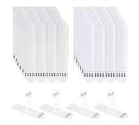 LLPT Tiras para colgar cuadros | 24 Pares (48 Tiras) | Large 19 x 94 mm | Colgadores sin clavos | Tiras adhesivas de pared resistentes y resistentes a los daños | Para pósteres (LW19924) | Blanco
