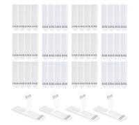 LLPT Tiras para colgar cuadros | 24 Pares (48 Tiras) | Medium 19 x 72 mm | Colgadores sin clavos | Tiras adhesivas de pared resistentes y resistentes a los daños | Para pósteres (MW19724) | Blanco